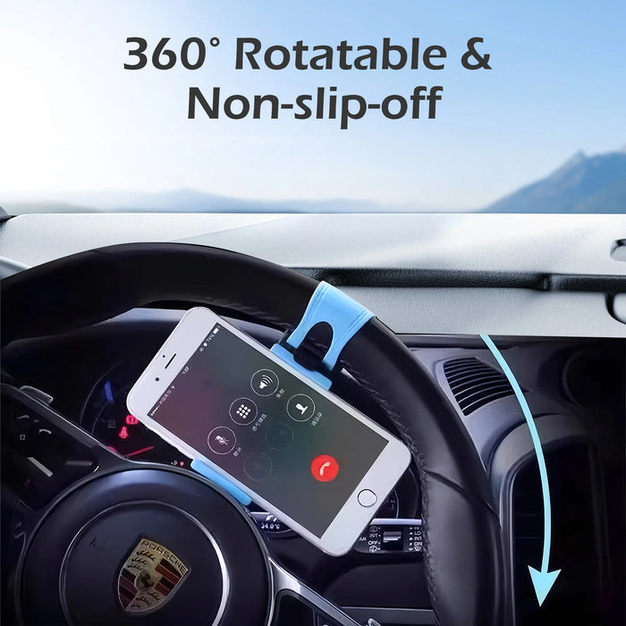 2 Counts of Steering Wheel Phone Holders, Mixed Color Fixers, Stable during Driving, Phone Won’T Fall Off